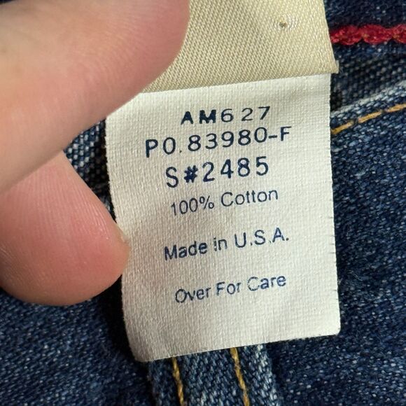 Vtg Abercrombie & Fitch Jeans Mens 32x32 Blue Wide Leg Baggy Dark Wash Y2K Denim - Picture 6 of 16